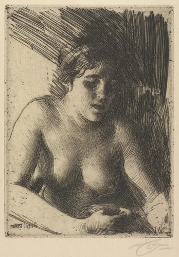 Bust by Anders Zorn, print, 1916