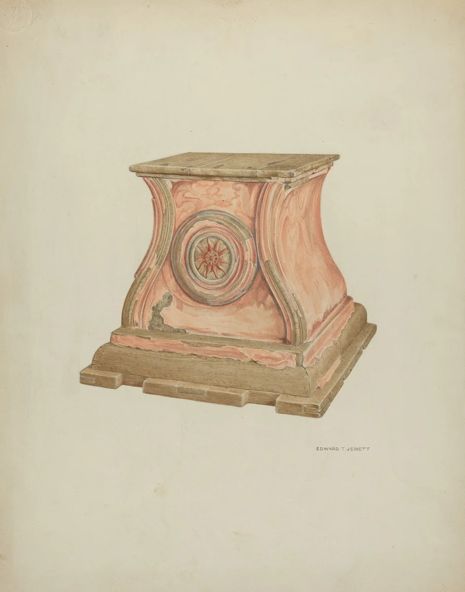 Stand for Baptismal Font by Edward Jewett, index of american design, 1937