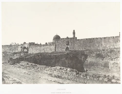 Jérusalem, Birket-Hammam-Setty-Mariam by Auguste Salzmann, photograph, 1854-1859