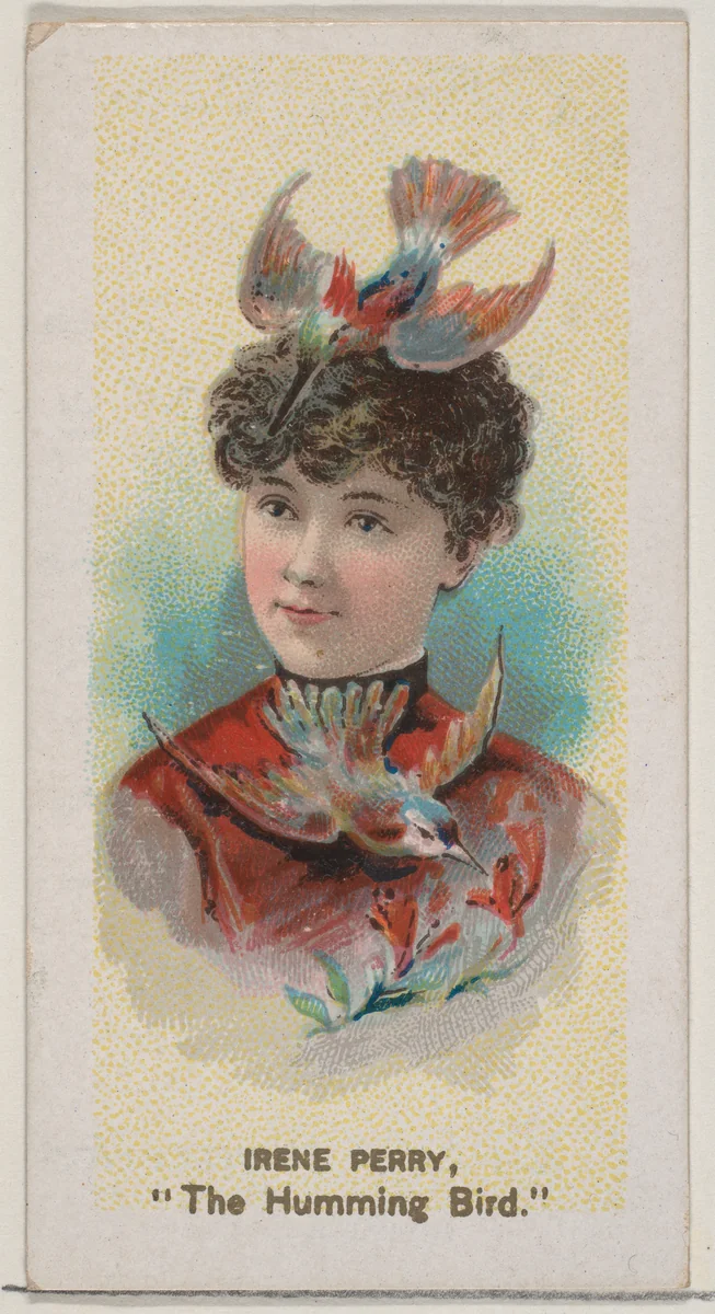 Irene Perry as "The Humming Bird," from the series Fancy Dress Ball Costumes (N73) for Duke brand cigarettes by W. Duke, Sons & Co., print, 1889