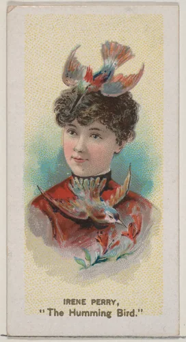 Irene Perry as "The Humming Bird," from the series Fancy Dress Ball Costumes (N73) for Duke brand cigarettes by W. Duke, Sons & Co., print, 1889