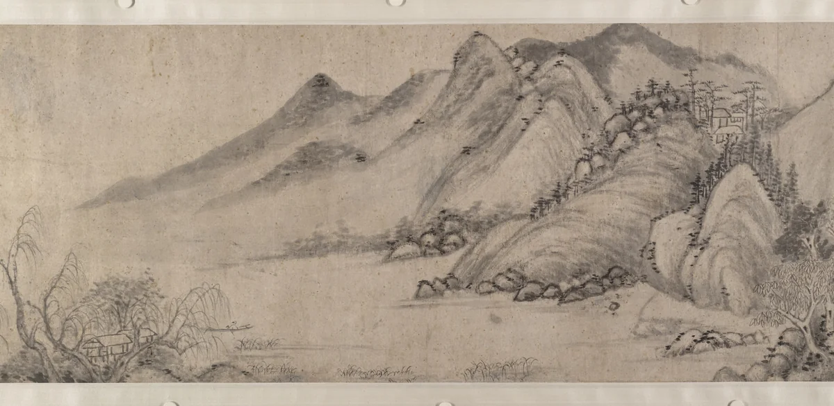 Streams and Mountains in Autumn Mist by Bian Wenyu, painting, 1634