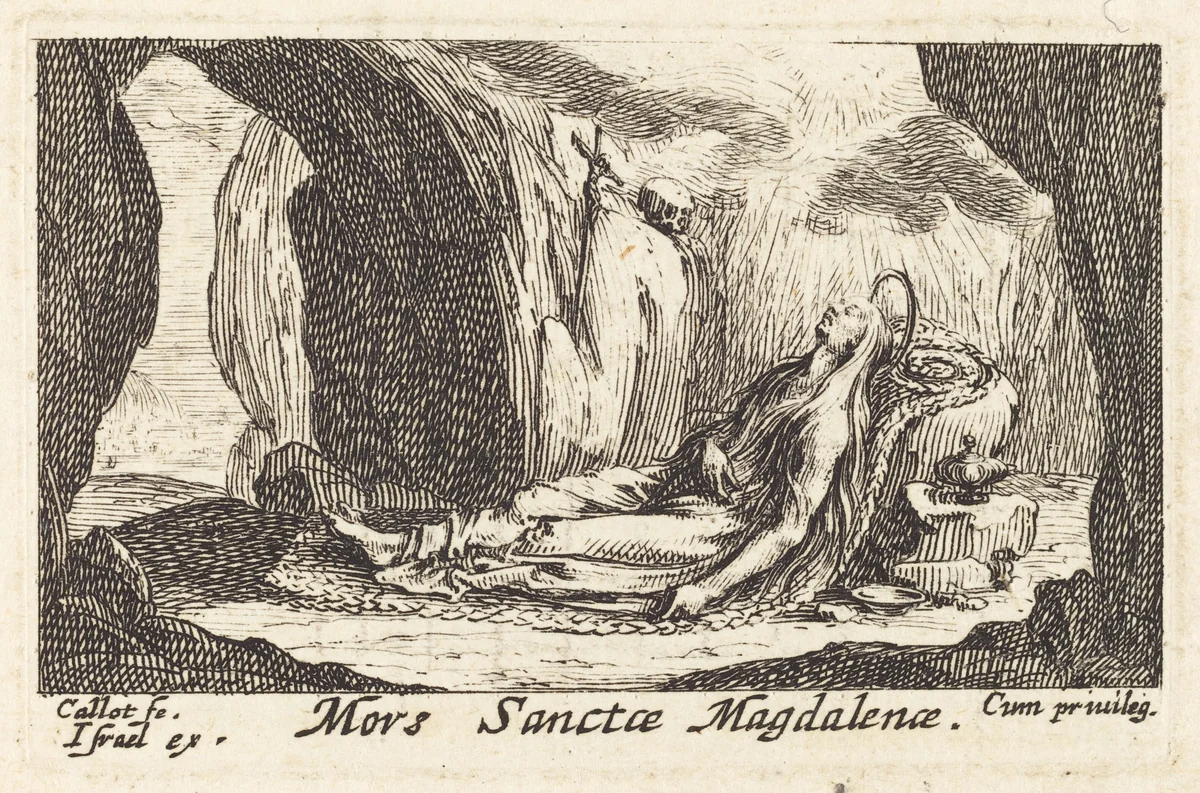 Death of the Magdalene by Jacques Callot, print, 1627-1637