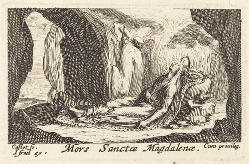 Death of the Magdalene by Jacques Callot, print, 1627-1637