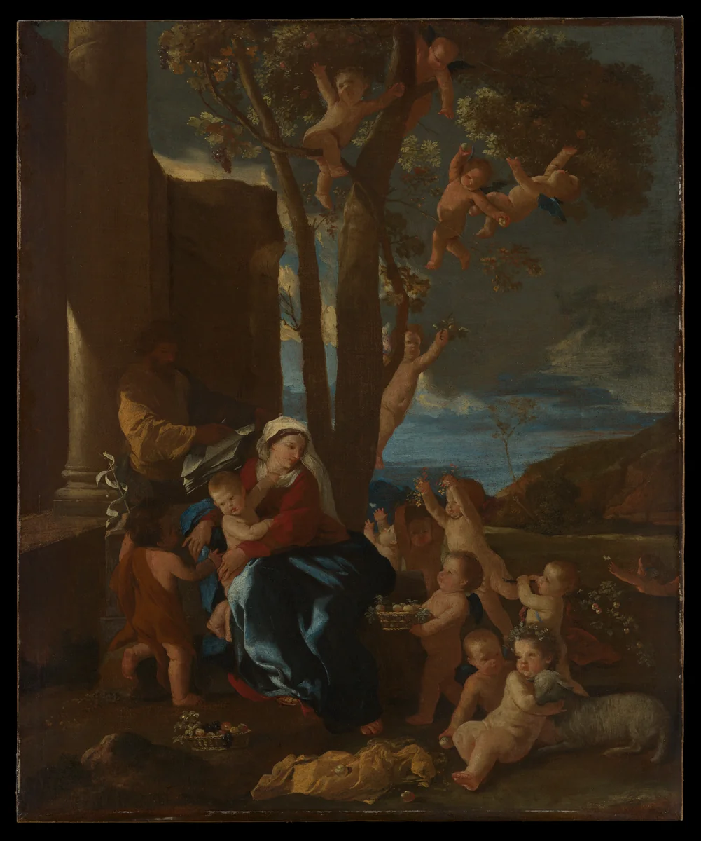 The Holy Family with Saint John the Baptist by Nicolas Poussin, painting, 1622-1632