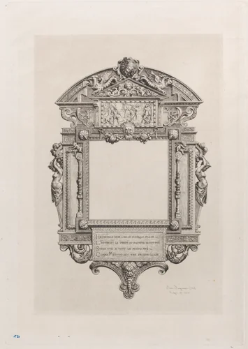 French Mirror of the XVI Century by Jules Ferdinand Jacquemart, print, 1865