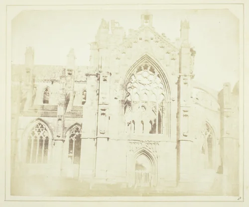 Melrose Abbey by William Henry Fox Talbot, photograph, 1844
