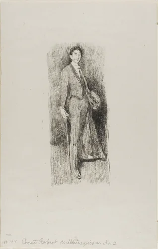 Count Robert de Montesquiou by Beatrix Godwin Whistler, print, 1894