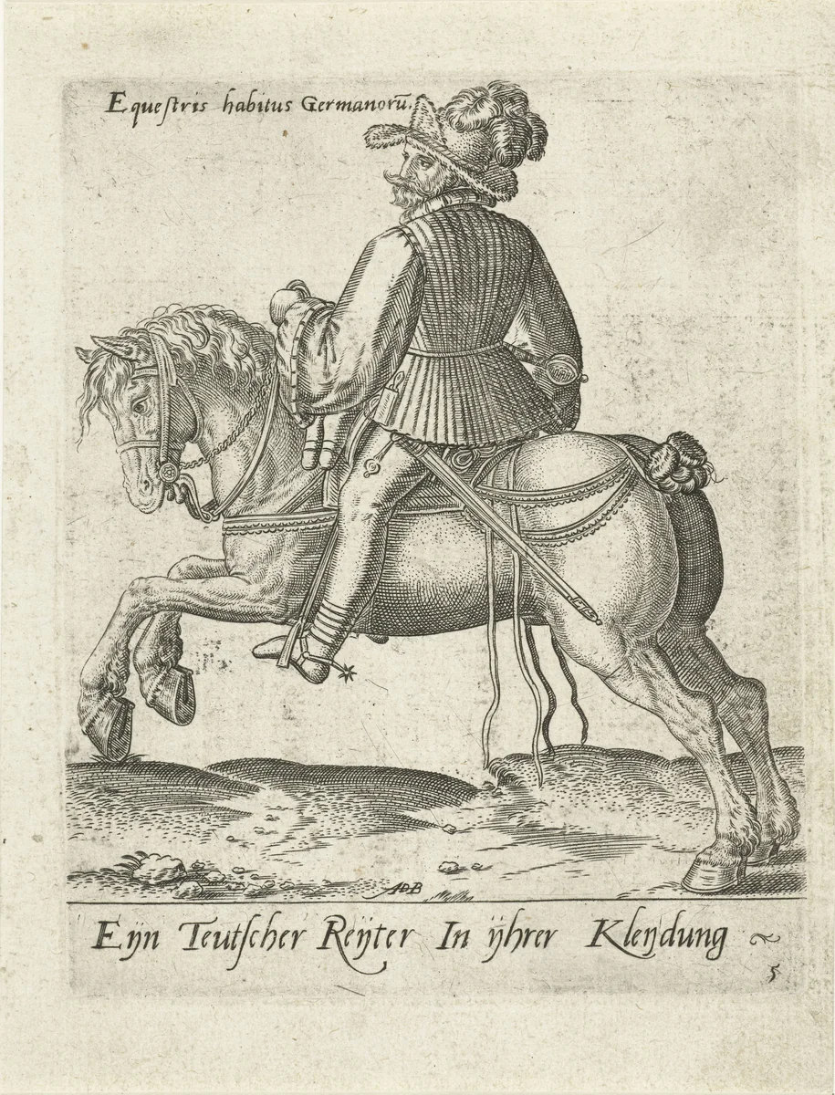 Duitse ruiter by Unknown, print, 1577