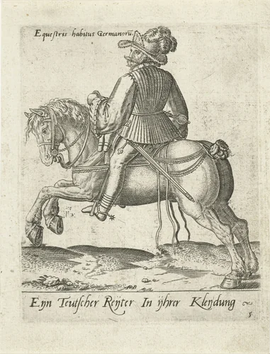 Duitse ruiter by Unknown, print, 1577