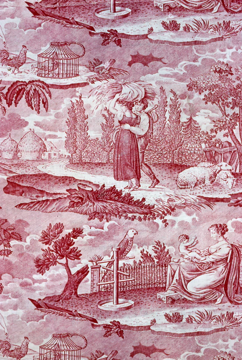 Le Kakatoes (The Cockatoo) (Furnishing Fabric) by Francois Pieters, textile, 1815-1820