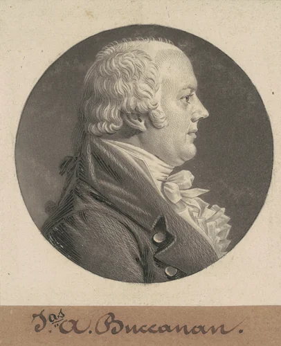 James A. Buchanan by Charles B. J. Févret de Saint-Mémin, print, 1804