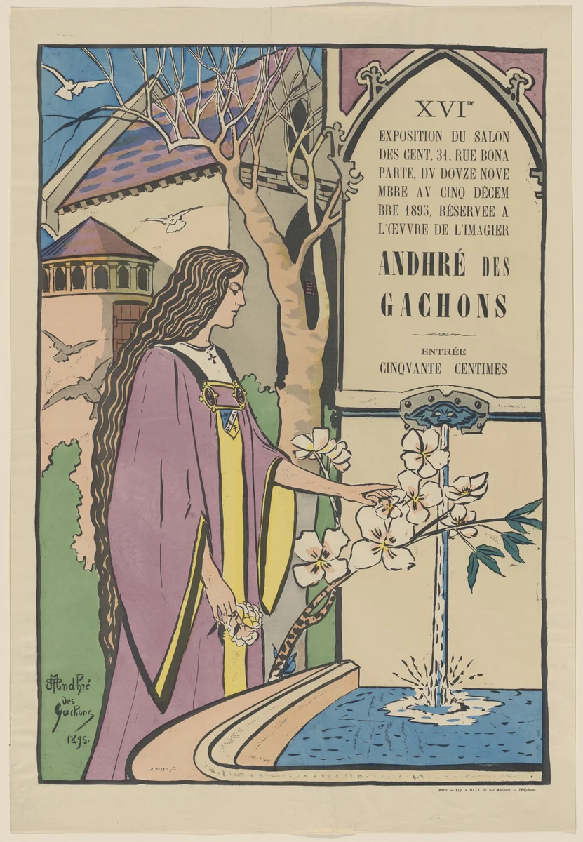 XVIe Exposition du Salon des Cent by André Des Gachons, design, 1895