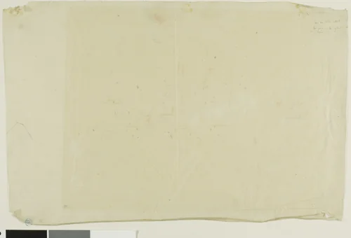 Diagrammatic sketch of building by Charles Meryon, drawing, 1841-1868