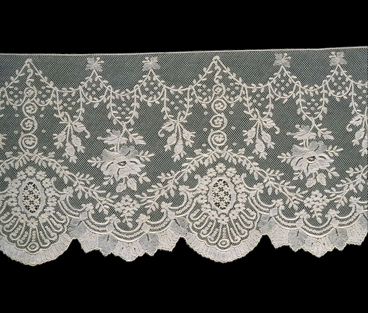 Flounce by anonymous, textile, 1875-1900