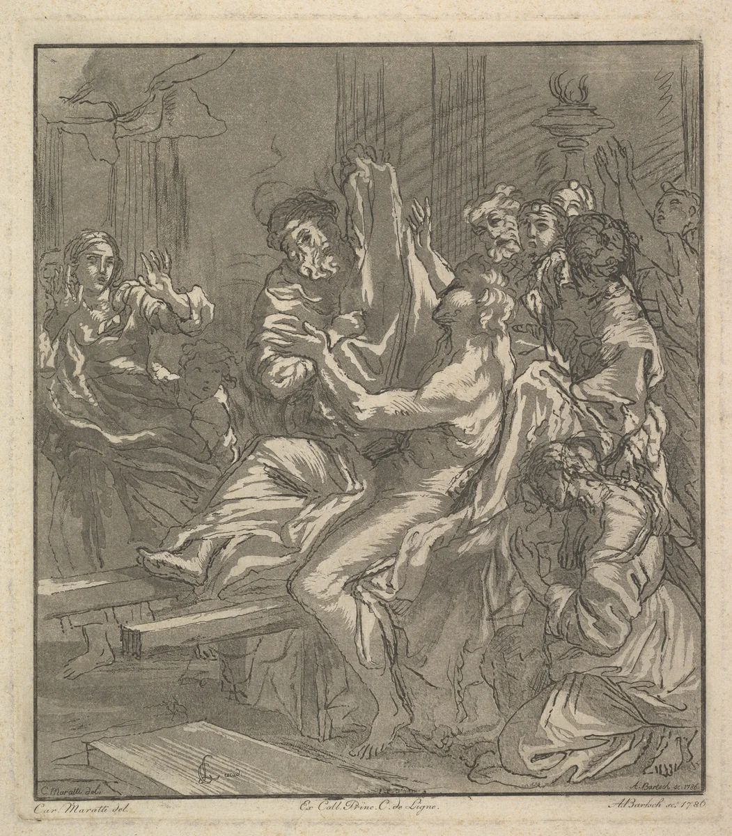 The Miracle of Naim by Adam von Bartsch, print, 1786