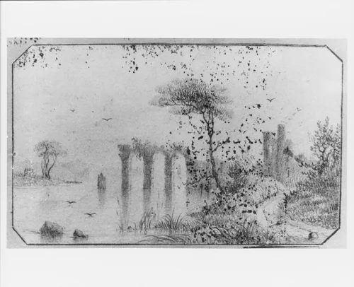 Landscape (from McGuire Scrapbook) by Charles Lanman, artwork, 1845-1895
