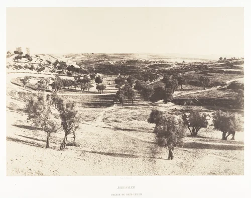 Jérusalem, Chemin de Beit-Lehem by Auguste Salzmann, photograph, 1854-1859
