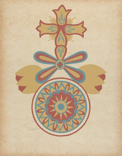 Santa Barbara Mission Doorway Design from the portfolio "Decorative Art of Spanish California" by American 20th Century, index of american design, 1935-1942