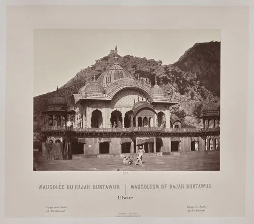 Mausoleum of Rajah Buktawur, Ulwur by Louis-Théophile Marie Rousselet, photograph, 1865-1870