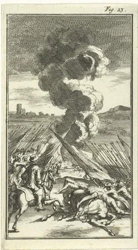 Ontzet van Bergen op Zoom, 1622 by Jan Luyken, print, 1691