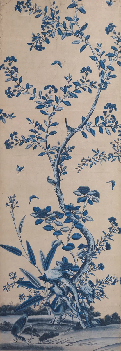 Wallpaper Panel with Birds and Flowering Trees by Unidentified Artist, other, 1775-1825