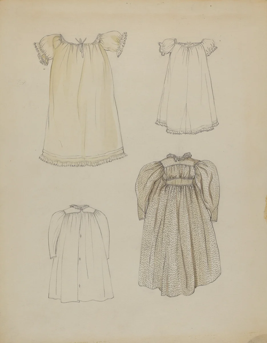 Doll's Dress and Shift by Rosalia Lane, index of american design, 1935-1942