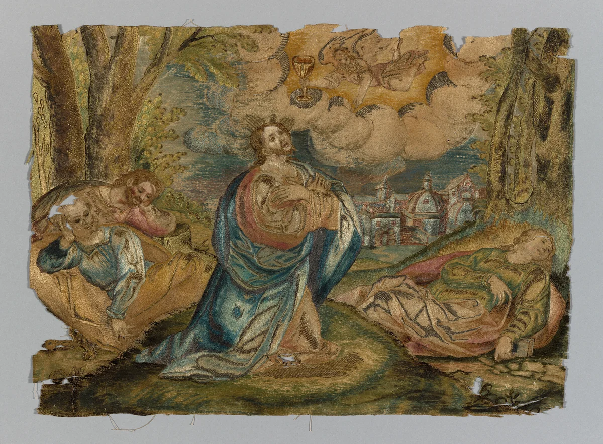 Christ in the Garden of Olives by Italy, textile, 1775-1825