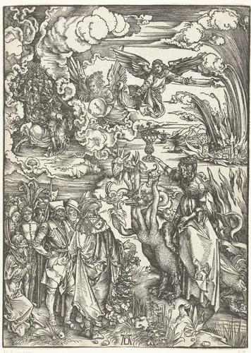 De hoer van Babylon by Unknown, print, 1496-1497