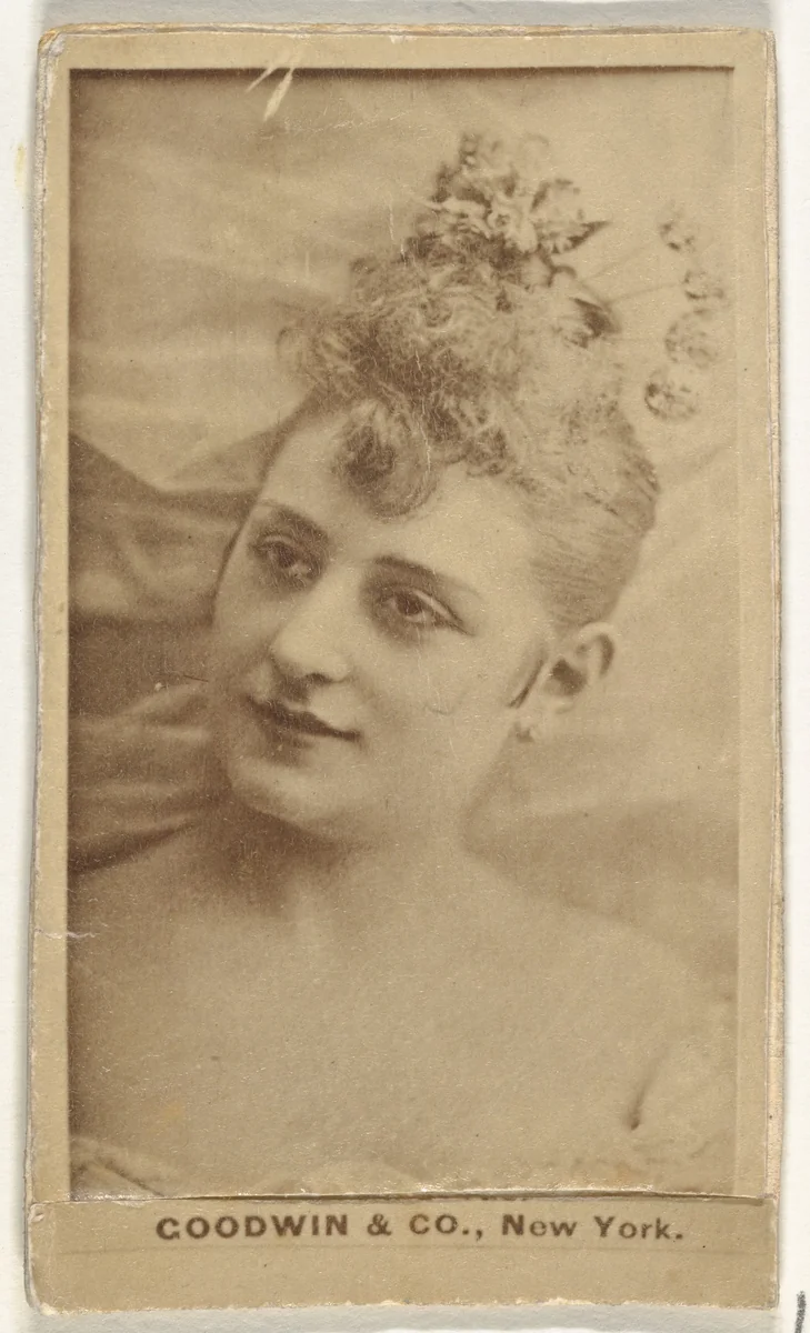 From the Actors and Actresses series (N171) for Old Judge, Gypsy Queen, and Temple Bar Cigarettes by Goodwin & Company, photograph, 1886-1890