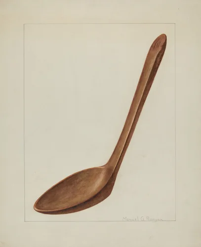 Wooden Spatula by Manuel G. Runyan, index of american design, 1938