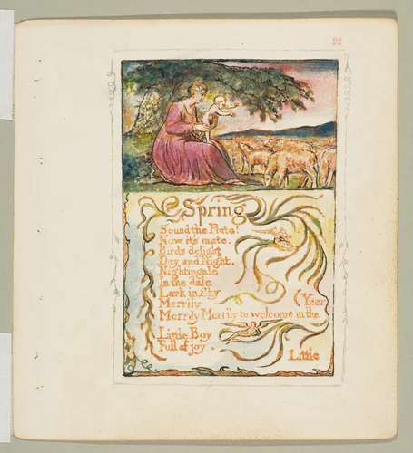 Songs of Innocence: Spring by William Blake, print, 1789-1825