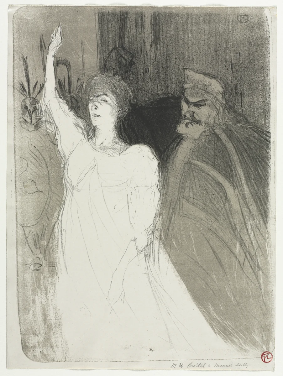 A Princely Idyl, Clara Ward by Henri de Toulouse-Lautrec, print, 1894