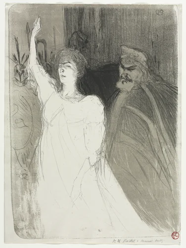 A Princely Idyl, Clara Ward by Henri de Toulouse-Lautrec, print, 1894
