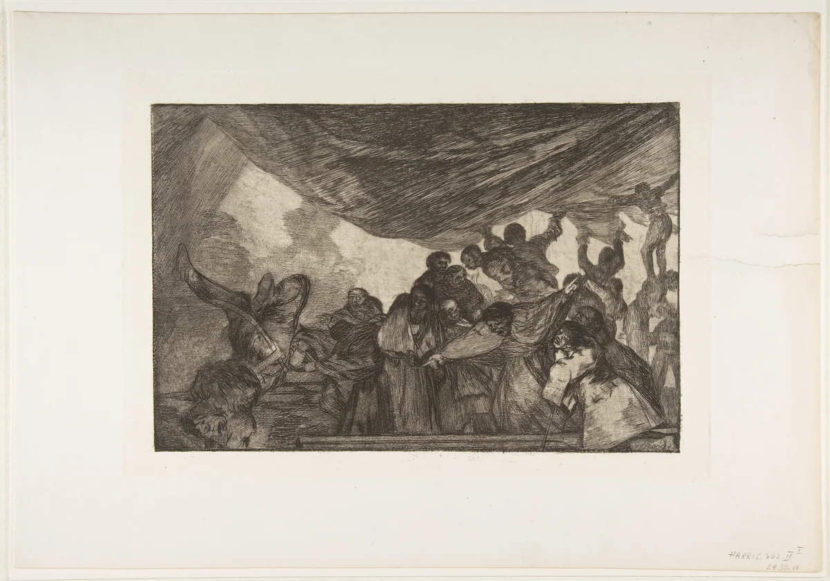 Clear Folly, from "The Disparates" (Follies / Irrationalities) by Goya, print, 1810-1820