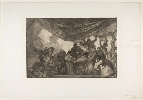 Clear Folly, from "The Disparates" (Follies / Irrationalities) by Goya, print, 1810-1820