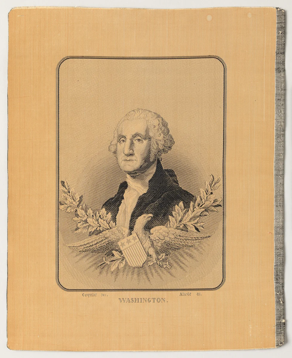 George Washington by Jacques Allardet, textile, 1865