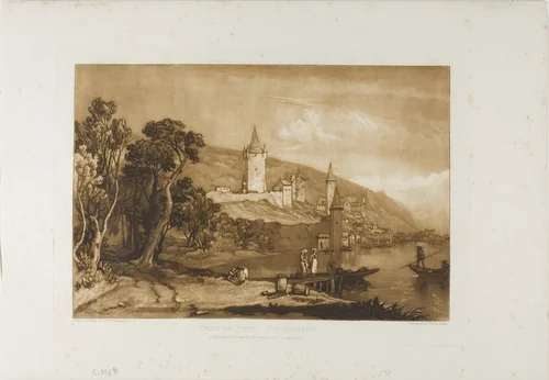 Ville de Thun, plate 59 from Liber Studiorum by Joseph Mallord William Turner, print, 1816