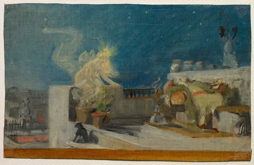 Sketch for "The Oriental Dream" by Jean Lecomte du Nouÿ, painting, 1899-1904