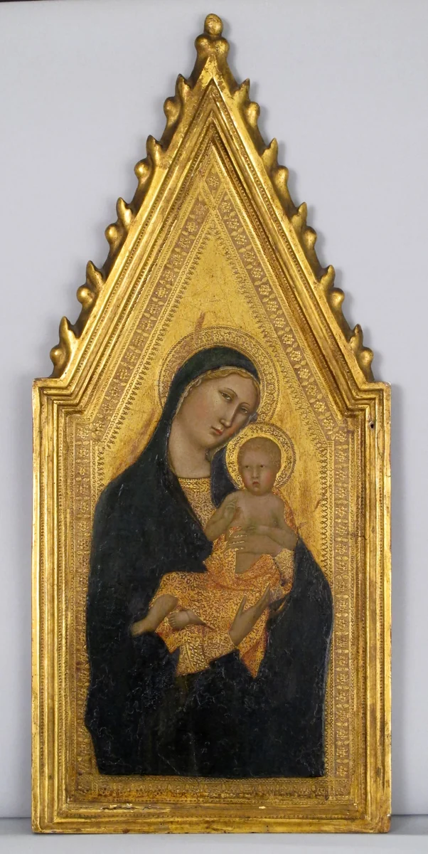 Madonna and Child by Barna da Siena, painting, 1337-1343