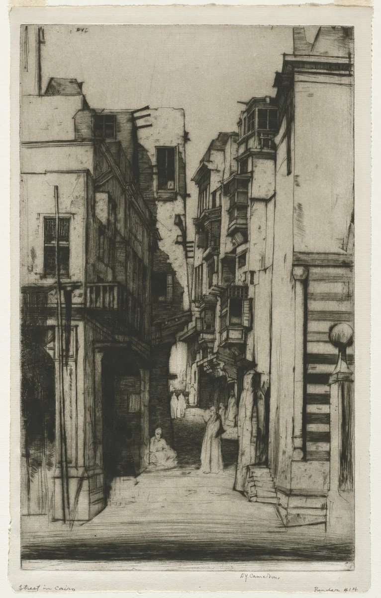 Street in Cairo by David Young Cameron, print, 1910