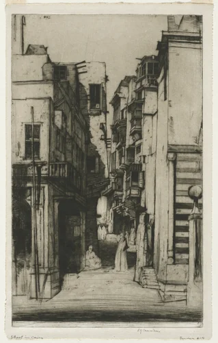 Street in Cairo by David Young Cameron, print, 1910