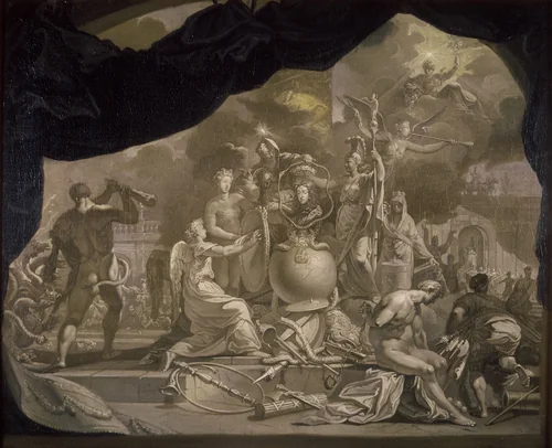 The Glorification of Stadholder-King William III (1650-1702) by Gerard de Lairesse, painting
