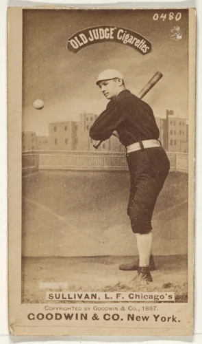 Sullivan, Left Field, Chicago, from the Old Judge series (N172) for Old Judge Cigarettes by Goodwin & Company, photograph, 1887