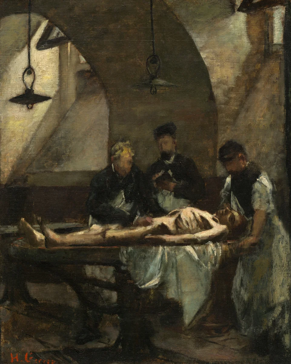 Study for "Autopsy at the Hôtel-Dieu" by Henri Gervex, painting, 1876