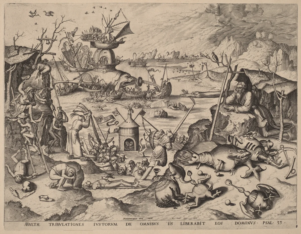 The Temptation of Saint Anthony by Johannes van Doetechum
Lucas van Doetechum
Hieronymus Bosch
Hieronymus Cock, print, 1561