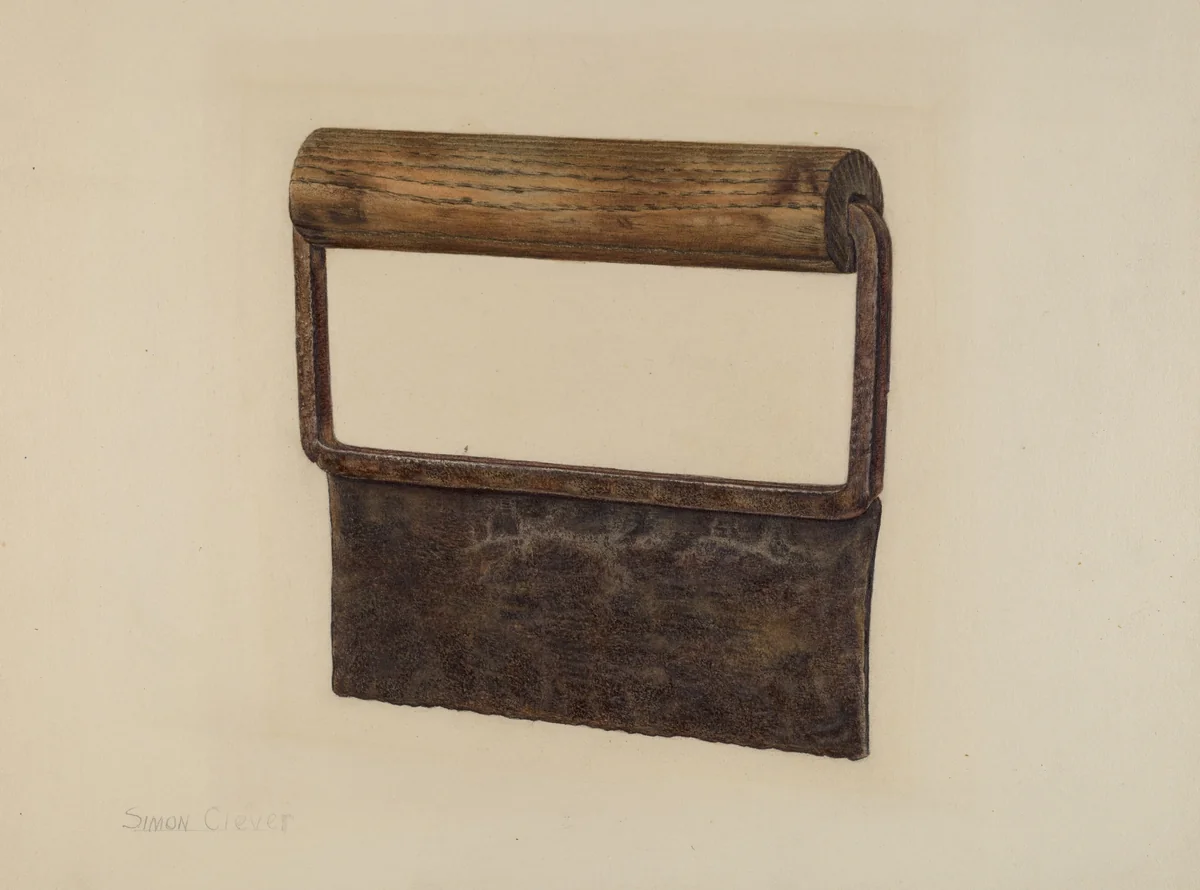 Chopping Knife by Simon Clever, index of american design, 1941