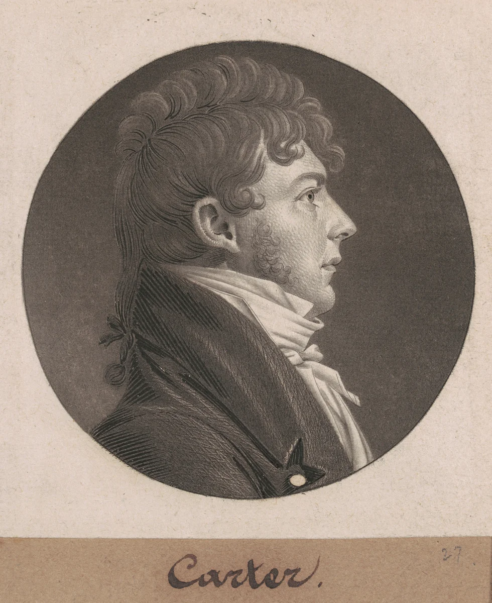 Carter by Charles B. J. Févret de Saint-Mémin, print, 1804