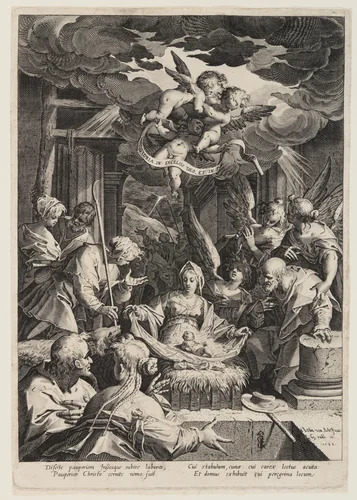 The Nativity by Aegidius Sadeler II, print, 1588