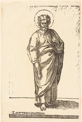 Saint Matthew by Jacques Stella, print, 1596-1657